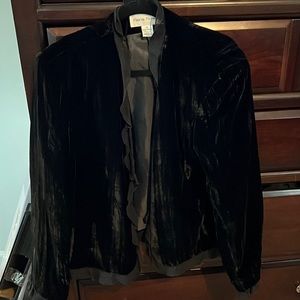 Black Velveteen Jacket. size 16. Never worn.